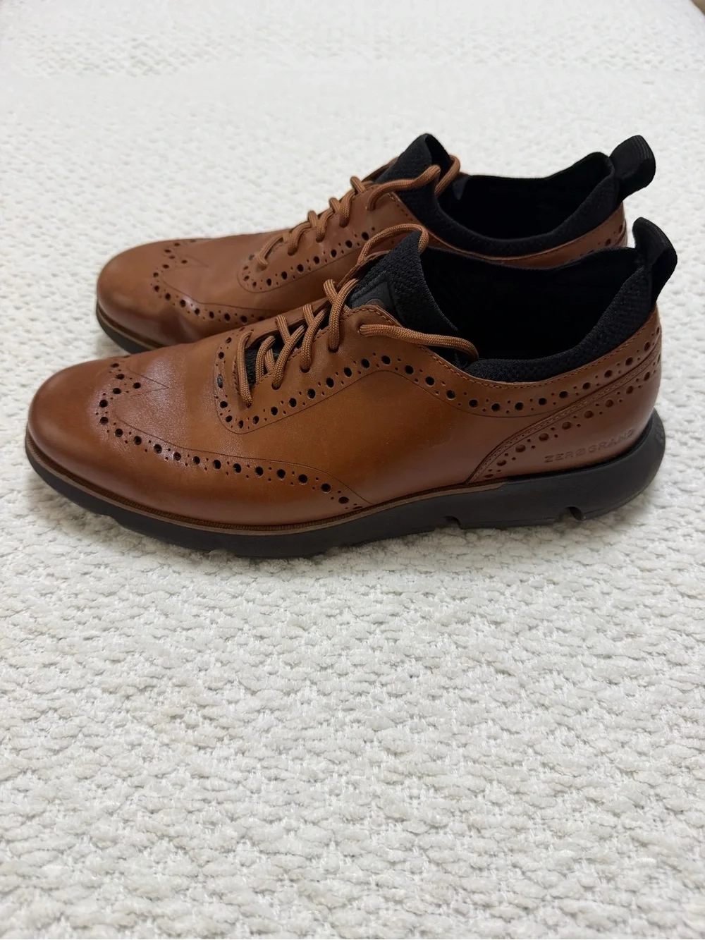 Cole Haan Men’s 4 Zerogrand Brown Wingtip Oxford Men’s Size 10